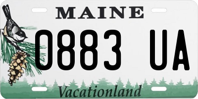 ME license plate 0883UA