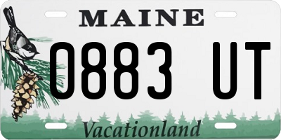 ME license plate 0883UT