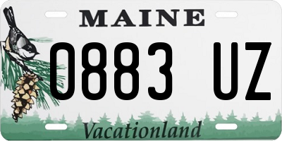 ME license plate 0883UZ