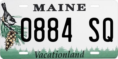 ME license plate 0884SQ