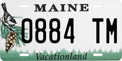 ME license plate 0884TM