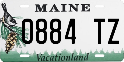 ME license plate 0884TZ
