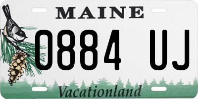 ME license plate 0884UJ