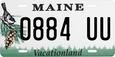 ME license plate 0884UU