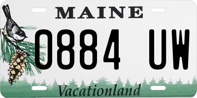 ME license plate 0884UW