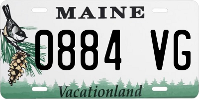 ME license plate 0884VG