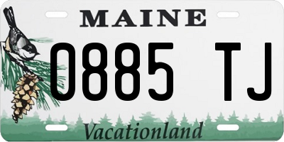 ME license plate 0885TJ