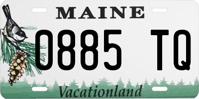 ME license plate 0885TQ