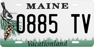 ME license plate 0885TV