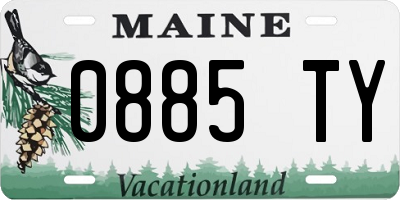 ME license plate 0885TY