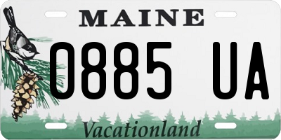 ME license plate 0885UA