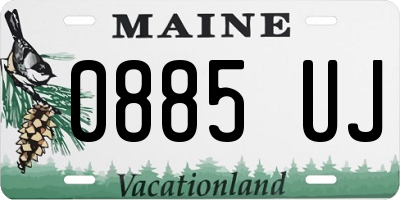 ME license plate 0885UJ