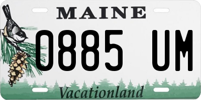 ME license plate 0885UM