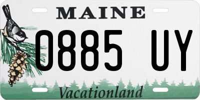 ME license plate 0885UY
