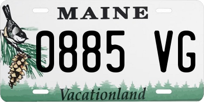 ME license plate 0885VG