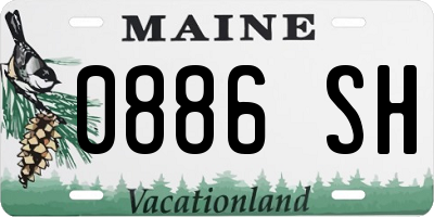 ME license plate 0886SH