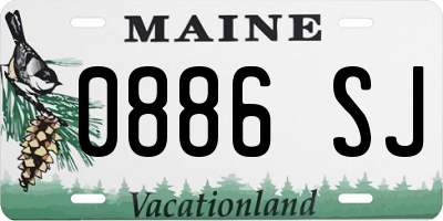 ME license plate 0886SJ