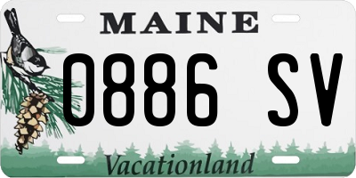 ME license plate 0886SV