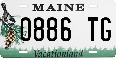 ME license plate 0886TG