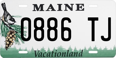 ME license plate 0886TJ