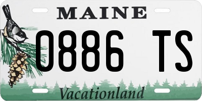 ME license plate 0886TS