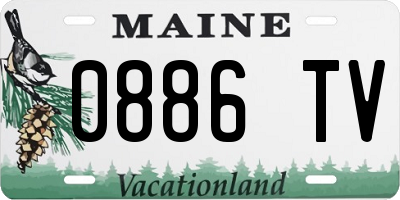 ME license plate 0886TV