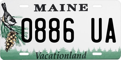 ME license plate 0886UA