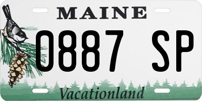 ME license plate 0887SP