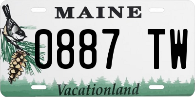 ME license plate 0887TW