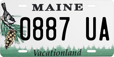 ME license plate 0887UA