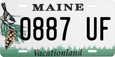 ME license plate 0887UF