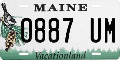 ME license plate 0887UM