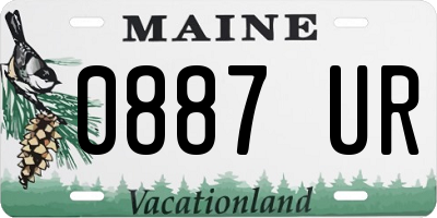 ME license plate 0887UR