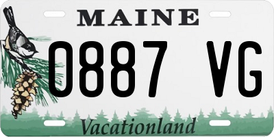 ME license plate 0887VG