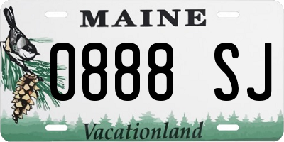ME license plate 0888SJ