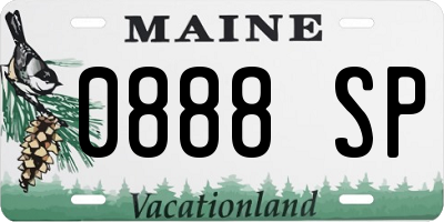 ME license plate 0888SP