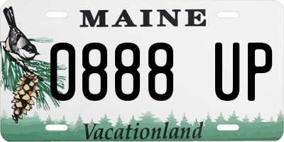 ME license plate 0888UP