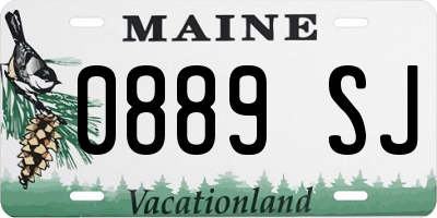 ME license plate 0889SJ