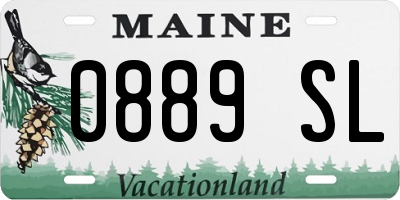 ME license plate 0889SL