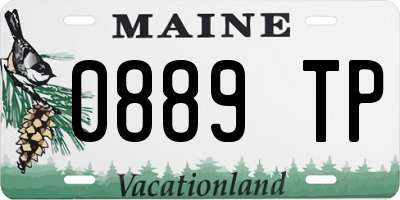 ME license plate 0889TP