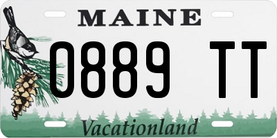 ME license plate 0889TT