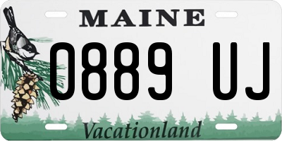 ME license plate 0889UJ