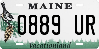 ME license plate 0889UR