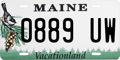 ME license plate 0889UW