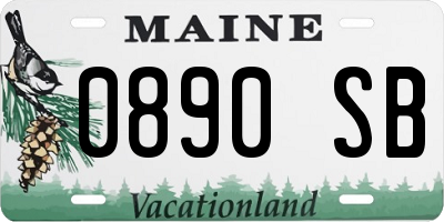 ME license plate 0890SB