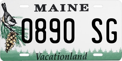 ME license plate 0890SG