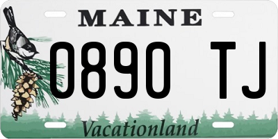 ME license plate 0890TJ