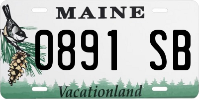 ME license plate 0891SB