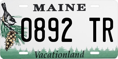 ME license plate 0892TR