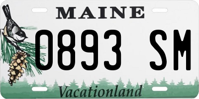 ME license plate 0893SM